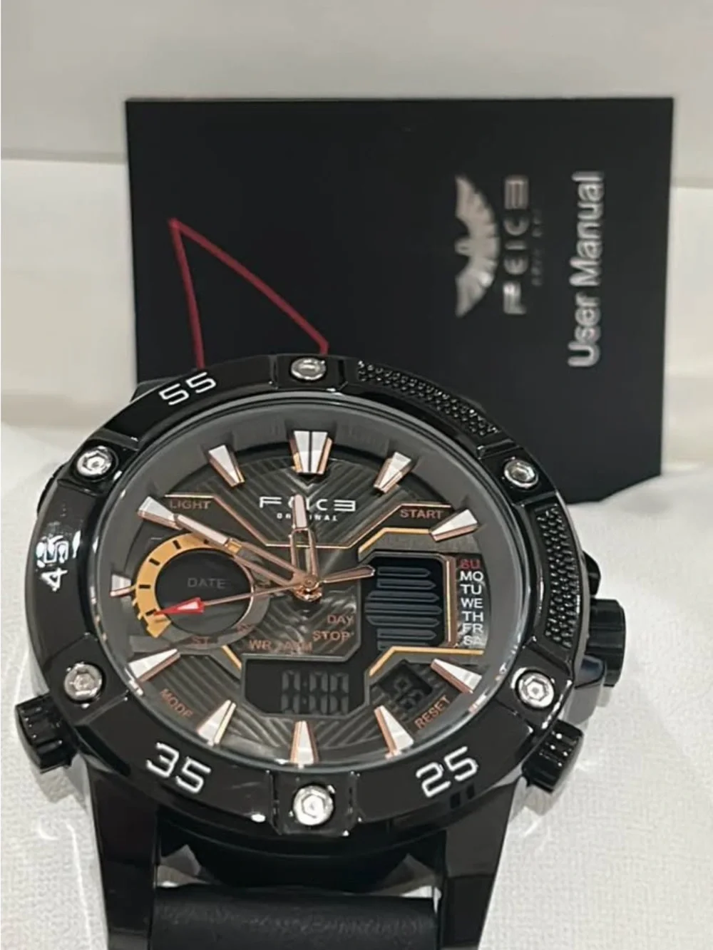 Ice Black Watch with Rose Gold Accents